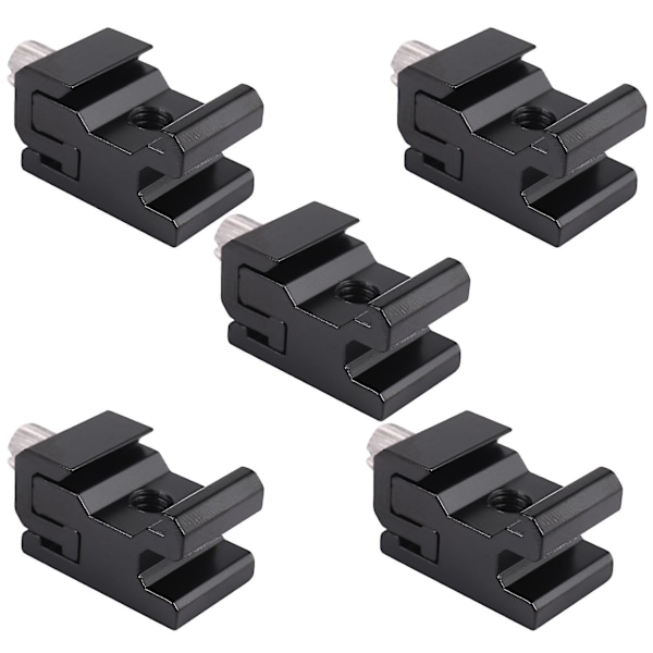 5 st Kamerametall Kallsko Blixtskofäste Adapter med 1/4 Stativskruv kompatibel med Ljusstativ Stativ-B5