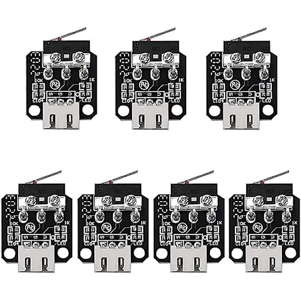 7 Stycken 3D-Skrivare Ändstopp, Mekanisk Ändstoppsmodul för 3D-Skrivardelar, Kompatibel med Ender 3/5/Pro/V2 Cr-10 S4 S-Serien