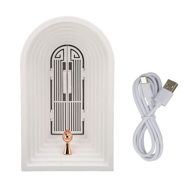 Skrivbordshögtalare omgivande ljus dekorativ steglös dimning minnesfunktion inbyggt batteri USB-högtalare 5V 1A vit