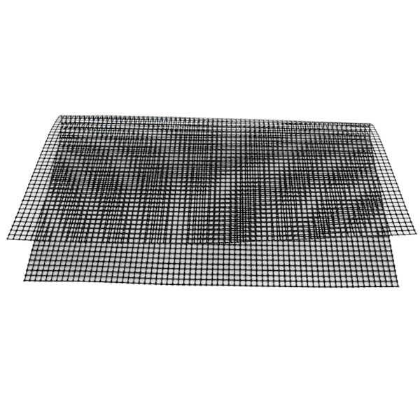 Fødevaregodkendt non-stick gitterplade Multifunktionel grillmåtte til udendørs grill (sort 33x40cm)