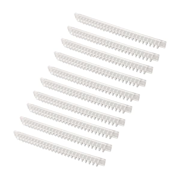 10 stk. innbindingsrygger plastkam spiralspole 26 hull 100 ark kapasitet stripe for løse ark