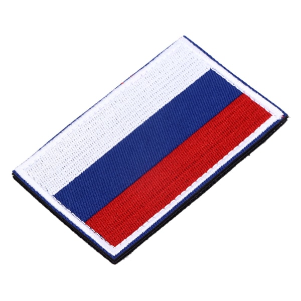European Country Flags Patch World National Krok och Loop Badge Broderad Patch Accessoar Ryssland