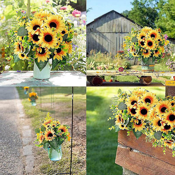 Solrosbukett - Konstgjorda Vildblommor för Babyshower, Hembröllop, Vårfest