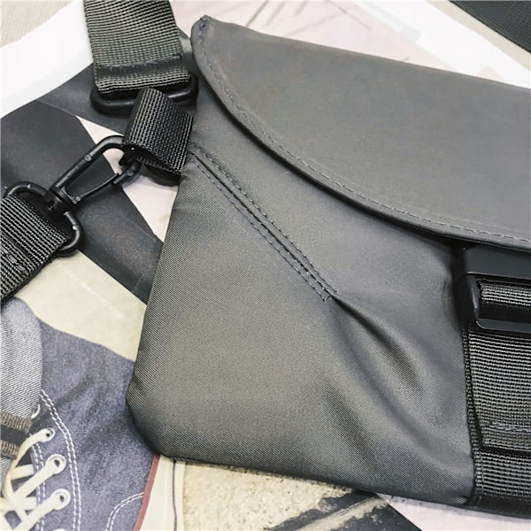 Messenger Bag Stor Kapacitet Enkel Kombination Unisex Casual Messenger Bag Axelväska för Resor Ljusgrå