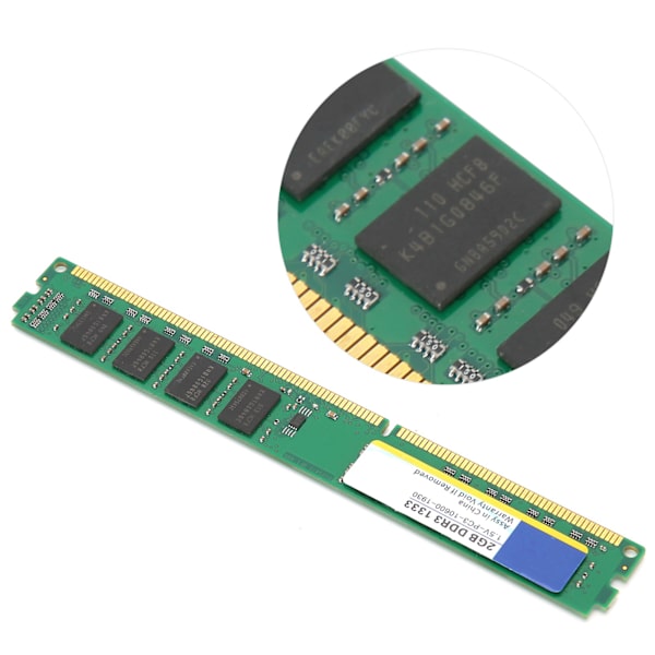 Xiede pöytätietokoneen muistimoduuli DDR3 2GB 1333Mhz PC3‑10600 1.5V täysin yhteensopiva tallennustila