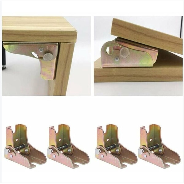 Sammenleggbare bordben med låsespenne, varmvalset stål, 4-paks møblertilbehør