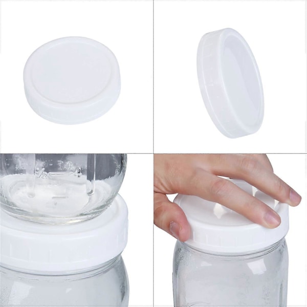 Almindelige låg til Mason Jar-låg Plastopbevaringshætter Dia 70 mm
