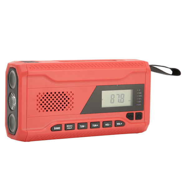 Käsikammen hätäradio monitoiminen FM AM WB kannettava aurinkoradio kotitalouksien hätätilanteisiin ulkona