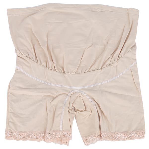 Gravid Kvinna Hög Midja Säkerhetstrosor Mjuka Elastiska Justerbara Boyshorts Underkläder Hudfärg XL