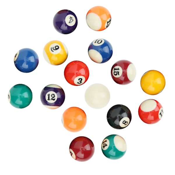 16 kpl ympäristöystävällisiä 38 mm hartsilasten biljardipalloleluja Mini Pool Table Accesssory