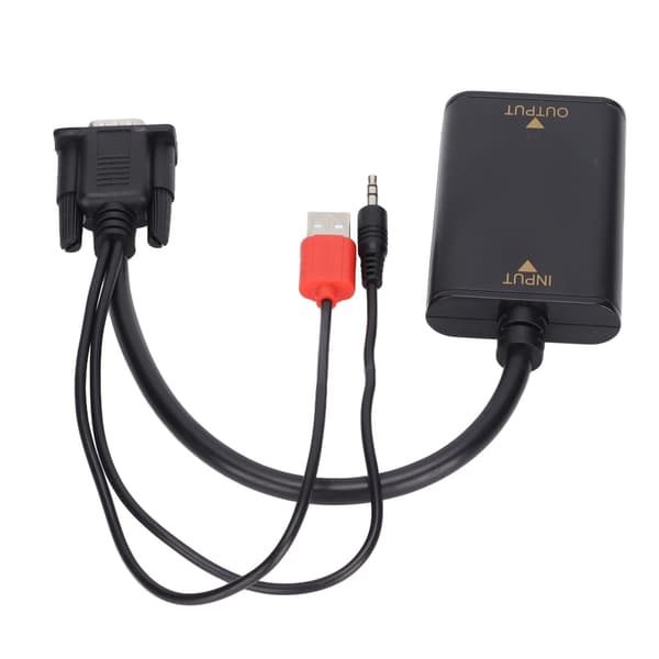 AYCVH01 VGA til HD Multimedia Interface-omformer 1080p USB VGA-omformer for stasjonære og bærbare datamaskiner med VGA