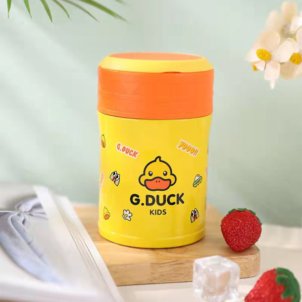520 ml isolerad matbehållare 316 rostfritt stål termisk Bento behållare burk bred mun matbehållare för studenter arbetare gul