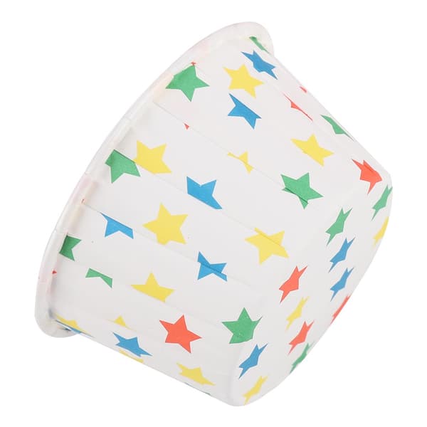 50 STK Mini Cupcake Forme Papir Runde Kagebageforme Muffin Etuier Hjemmefest Bryllup (Stjerne)