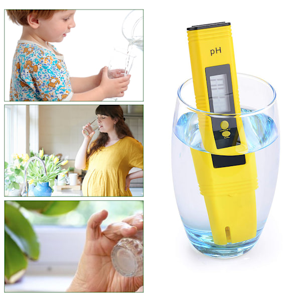Bärbar vattenkvalitetstestare med LCD-display för pooler, hydroponik, akvarium och laboratorium