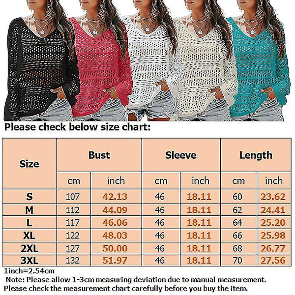 Enfärgad V-ringad spetsvirkad bikini strandkläder coverup XL Aprikos