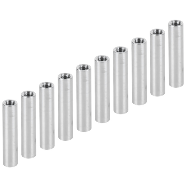 10 st aluminiumlegering kolonn runda hontrådsdistanshållare stöd fästelement M4x0,7 mm lång 24 mm
