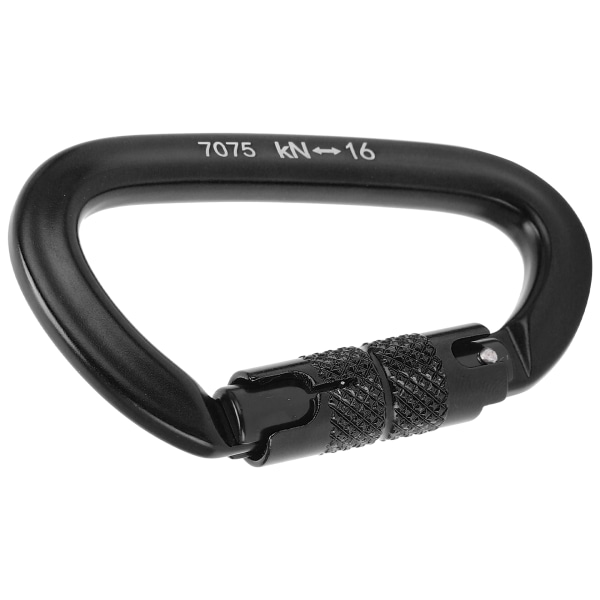 Aluminium Auto Locking Klättring Karabiner Klipp Twist Lock DRing Klippkrok för Vandring (Svart Nr 9 Auto Locking Karabiner)