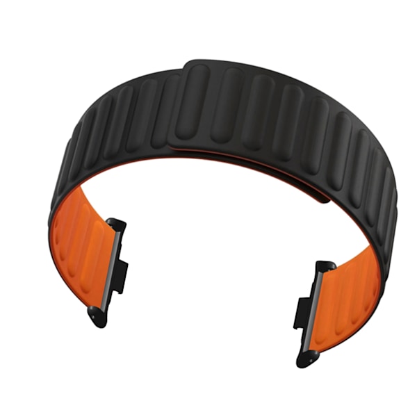 Magnetiska klockarmband Dubbelsidiga mjuka silikonmagnetklockarmband för Mi Band 8 Pro Svart Orange