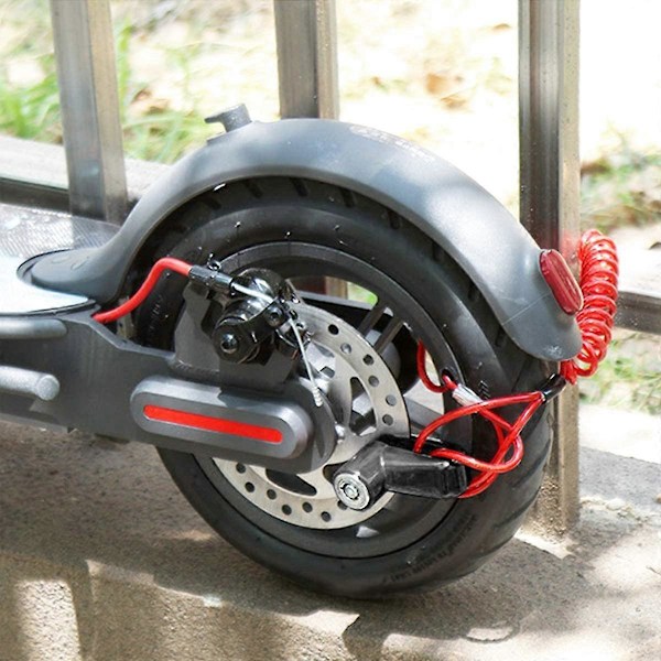 Skivbromslås, Ståltråd Skivbromslås för Xiaomi M365 Elscooter, Elscooter Stöldskydd Ståltråd Stöldskydd Skivbromsar, Scooter Anti