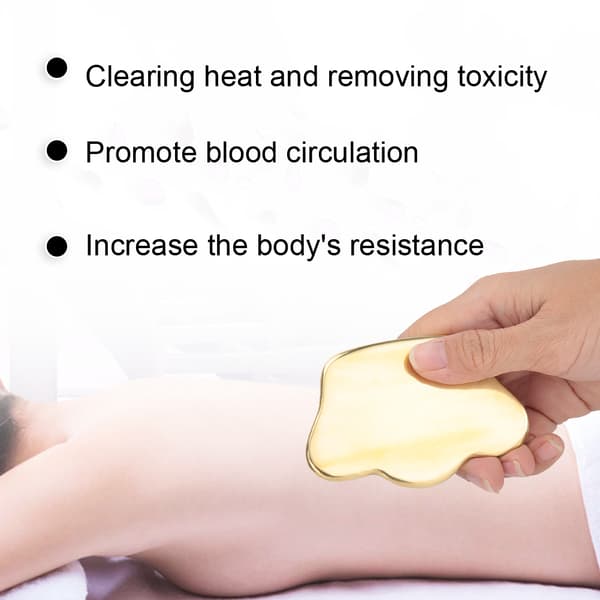 Ren koppar kropps-SPA massageverktyg Gua Sha-bräda akupunkturskrapa massager
