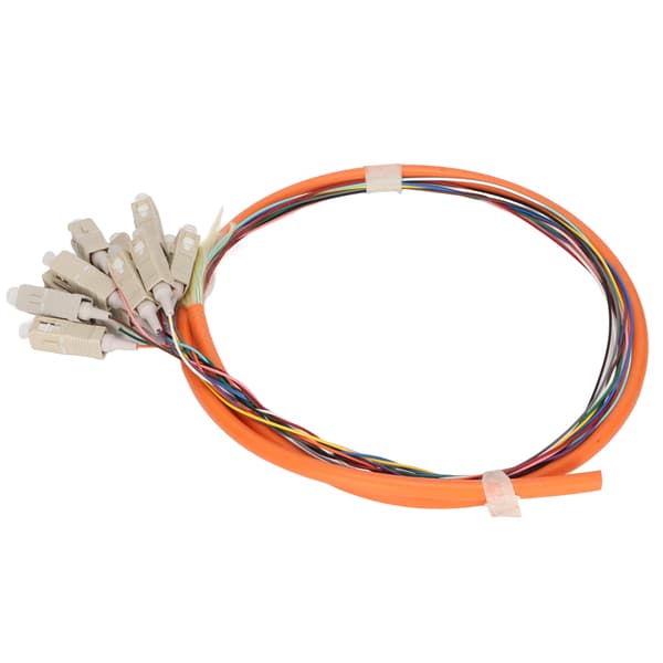 Fiberoptisk kabel 1 meter 12-strenget multimode lavt indføringstab keramisk ferrule patchkabel til telekommunikation
