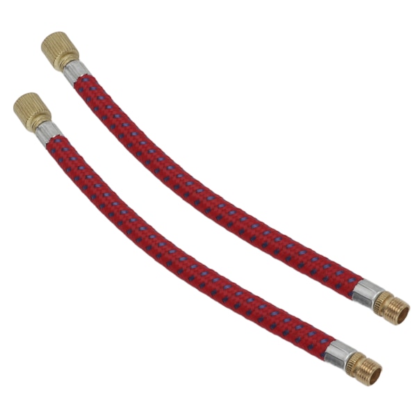 2 kpl pyörän pumpun jatkoletkua, pituus 16,6 cm/6,5 tuumaa, nylon-kuparimateriaalit, kaksoisventtiilimuotoilu, täyttöletku