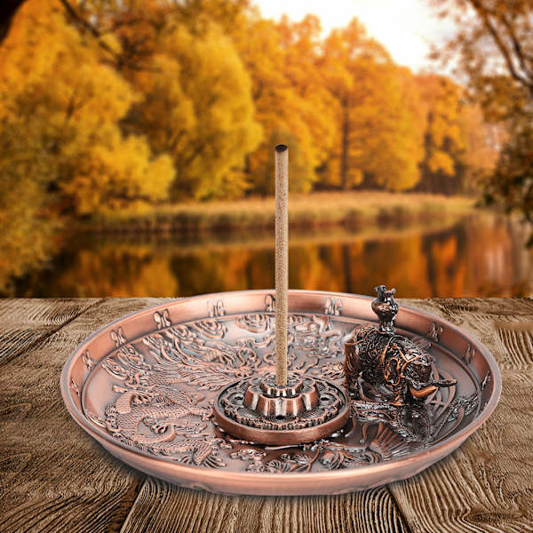 Røkelseholder Drage Føniks Plate Joss Stick Brenner Lotus Elefant Stativ Hjem Tilbedelse