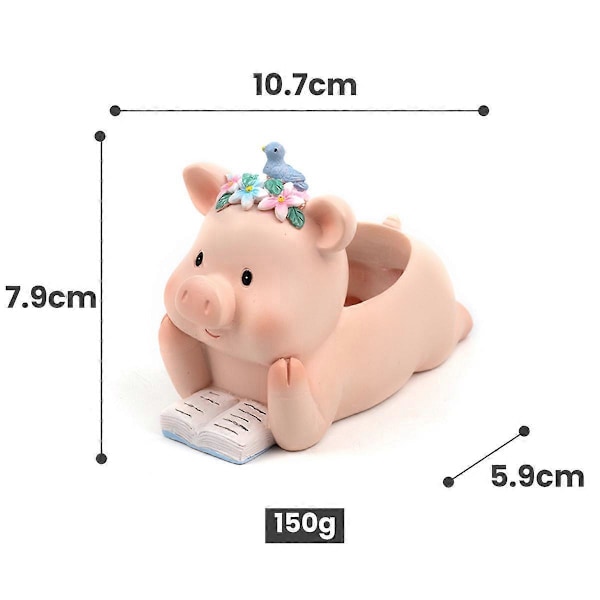 Bleu Mignon Cochon Blomkruka Söt Djur Grisformad Harts Suckulent Planteringskruka Söt Gris Suckulent Planteringskruka Dekor Min