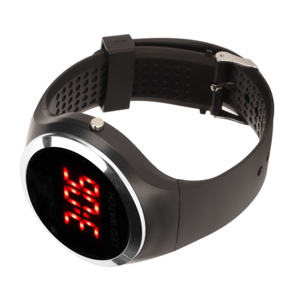 Barn Digital Watch Student Fasjonable Rød LED Outdoor Sports Watch Bursdagsgave til dagliglivet Sølv