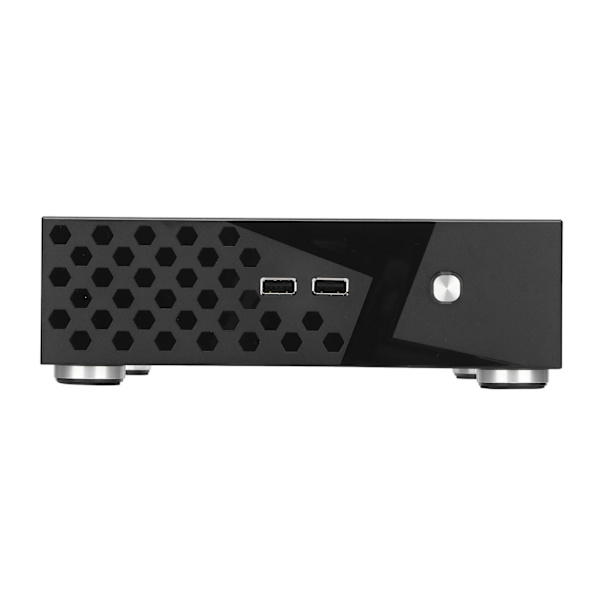Pöytätietokoneen case Hyvä lämmönpoisto Hieno kompakti musta mini HTPC- case kotivideotietokoneelle