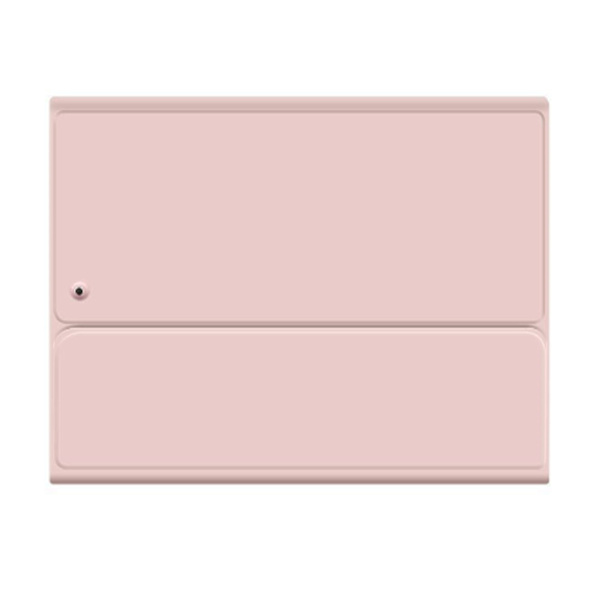Magnetiskt tangentbord för surfplatta med genvägsknappar, stativ, pennhållare, exakt fodral, trådlöst tangentbord för IOS-surfplatta 10,2 tum, rosa fodral och vitt tangentbord