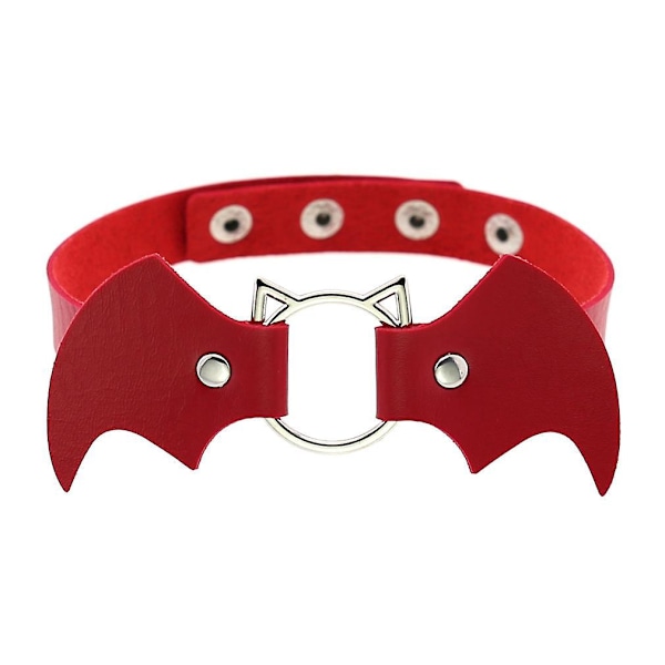 2 stk Justerbare Anti-Slip Gothic Lårstrømper til Kvinder Rød Elastisk Design