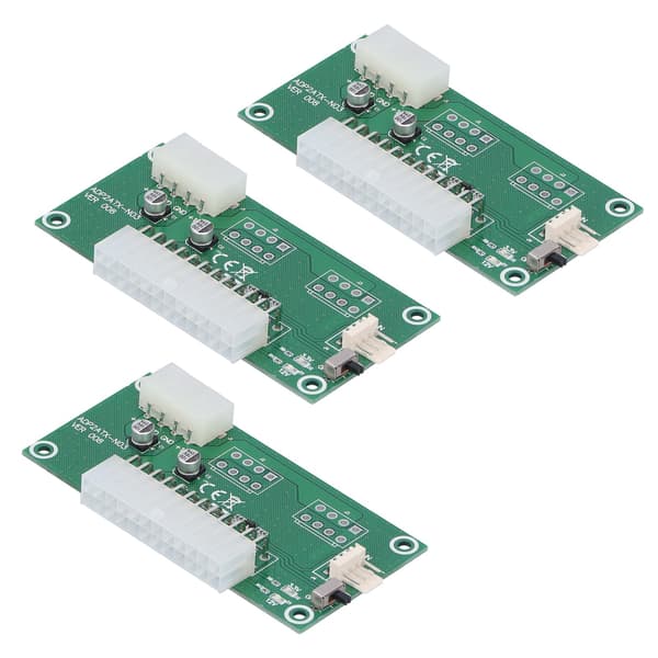 3 stk. Multi-Power synkroniseringsstartkort med 24-pinners tilkoblingslinje datamaskinadapter
