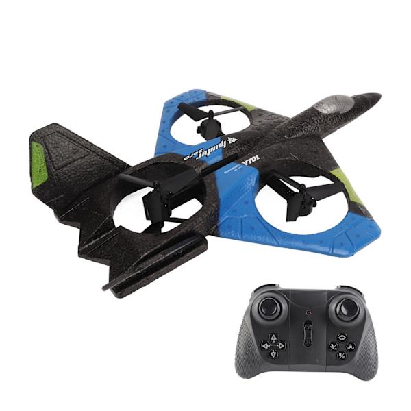 RC-flyvemaskine med LED-lampe 2.4GHZ Super Remote Glider til drenge og piger fødselsdagsgaver Blå enkelt batteri