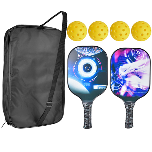 Pickleball-racket i kolfiber, professionell, bärbar, för utomhussporter, optimal bollkontroll