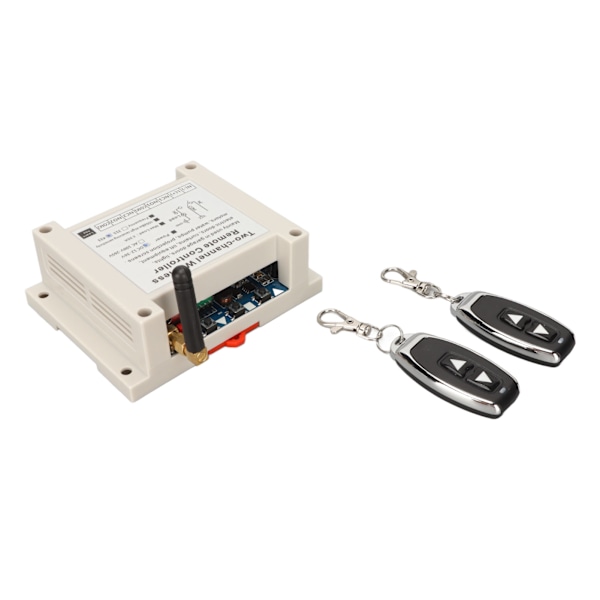 Trådløs fjernbetjeningskontaktrelæ 2CH Controller Modtager Sender 433Mhz 30A DC12V-36V