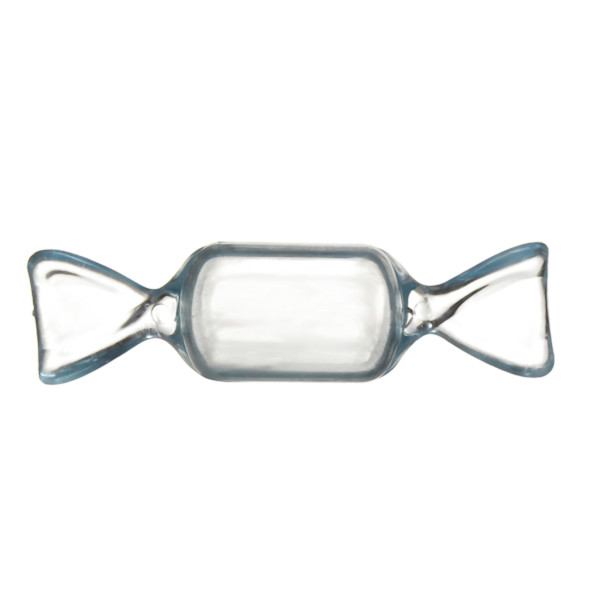 Candy Shape Förvaringslåda Innovativ Tecknad Transparent Smyckesbehållare för örhängen Godis Ringar Pärlor Transparent Ca. 8,5 x 2,5 cm / 3,3 x 1,0 tum