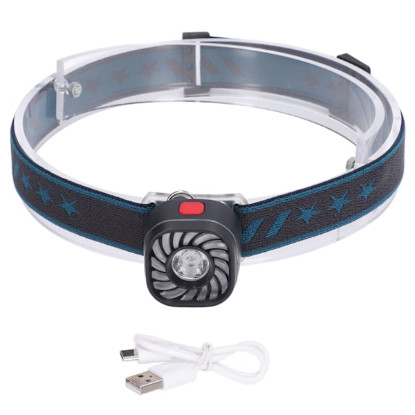 LED-hodelykt USB-lading Multifunksjonell hodelykt med magnetisk krok 7 moduser Vanntett utendørs hodelykt