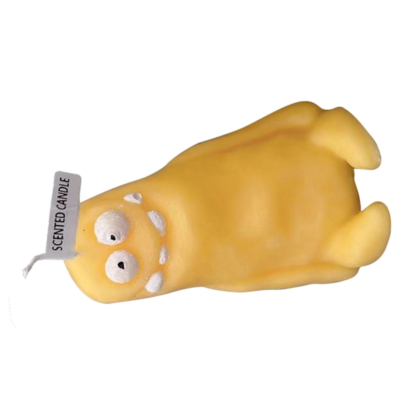 Lermän formad ljus Cartoon doftande ljus Roliga fula söta ljus Souvenirer Tunn gul