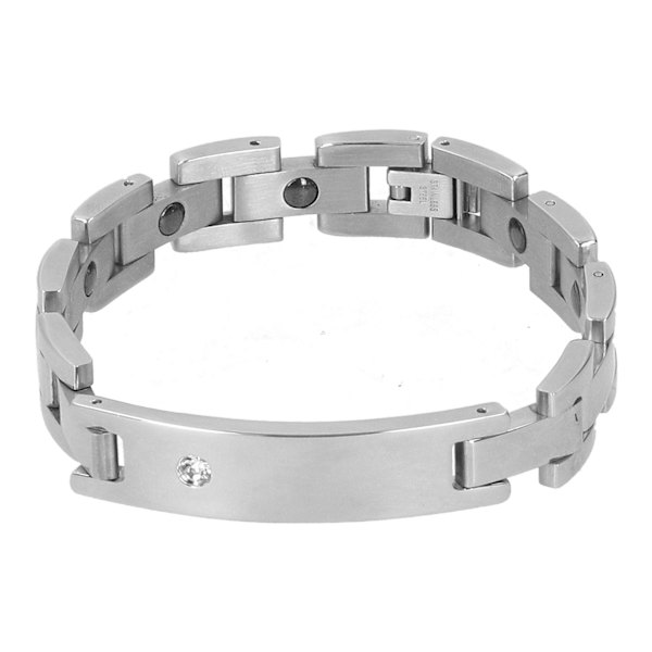 Magnetiskt terapiarmband i titanstål för par, modernt magnetarmband för män