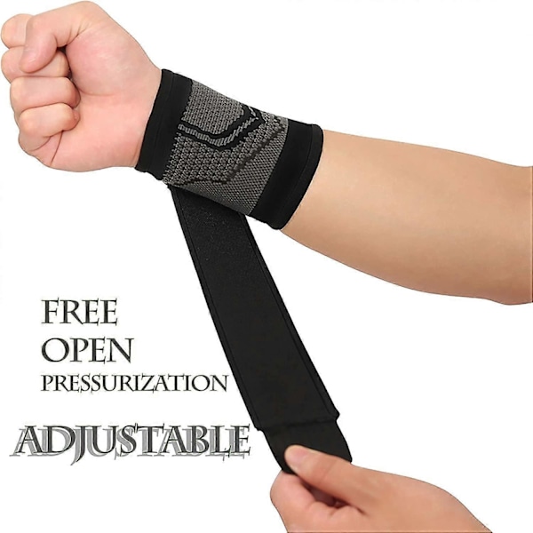Håndledsstøtte, 2-pak Håndledsbandage, Justerbar Håndledsrem Reversibel Karpaltunnelbandage til Fitness/Sportsbeskyttelse