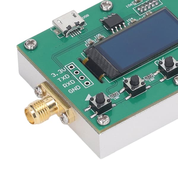 Digital dämpare 6G RF programmerbar modul 30DB steg 0.25DB organisk ljusemitterande diod display CNC-fodral