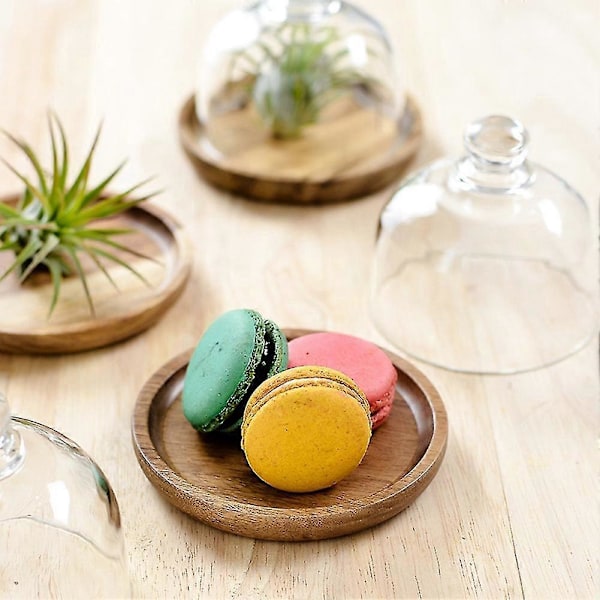 Mini Dessert Serveringsstand Kagefad med Kuplåg - Multifunktionel Bakke til Hoteller (4 stk)