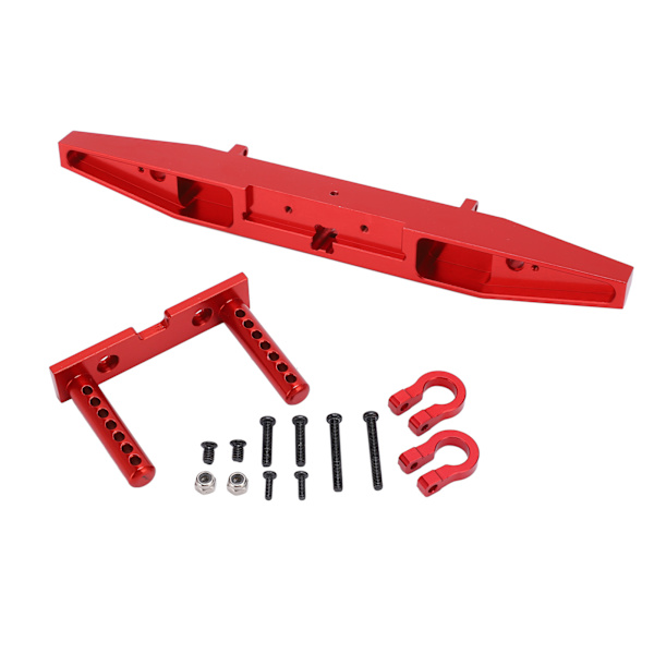 1/10 RC-bil bakre stötfångare aluminiumlegering RC Crawler bil stötfångare för utomhus för SCX10 90046 90047 röd