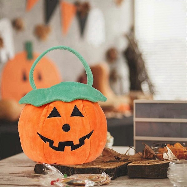 Halloween Knask eller Knep Kurvposer Godteribøtter, Gjenbrukbare Bærbare