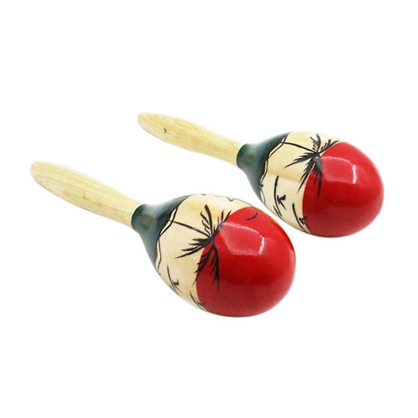 Färgglada Stora Trämaracos Hand Percussion Shakers för Salsa Rythm Partyspel