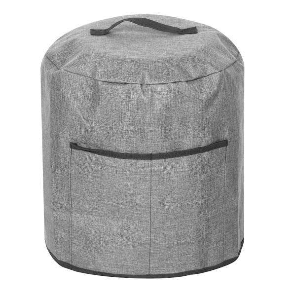 Rund trykkoger Støvlåg Beskyttende Dæk med Pocket Køkkenapparater Tilbehør Grå 38x38,7 cm