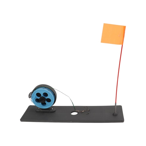 Isfiske Tip Up Pole Portabel Isfiskespö Rulle Combo med Flagga Flytande Bas för Vinterfiske