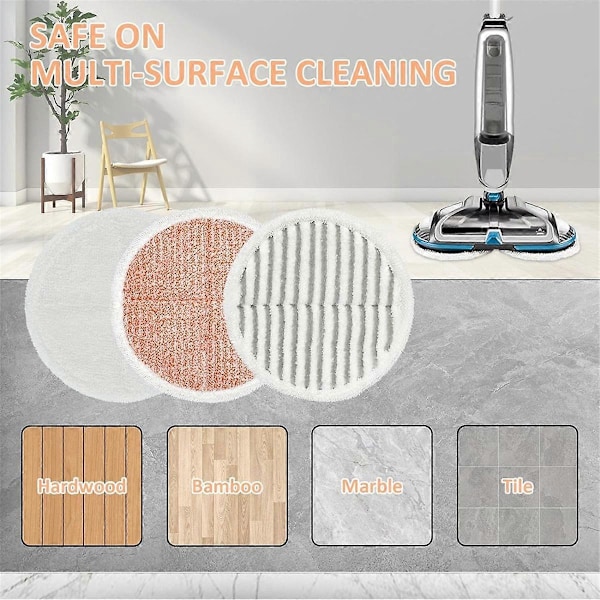 10 stk. moppeputer erstatning for mopp vaskbare moppeputer