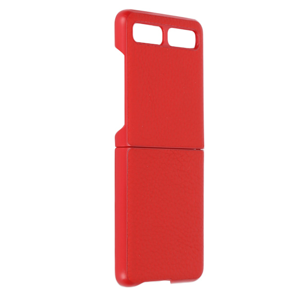 Lædertelefonetui Beskyttende Cover til Samsung Galaxy Z Flip Anti Scratch Cover ShellRød Type 1